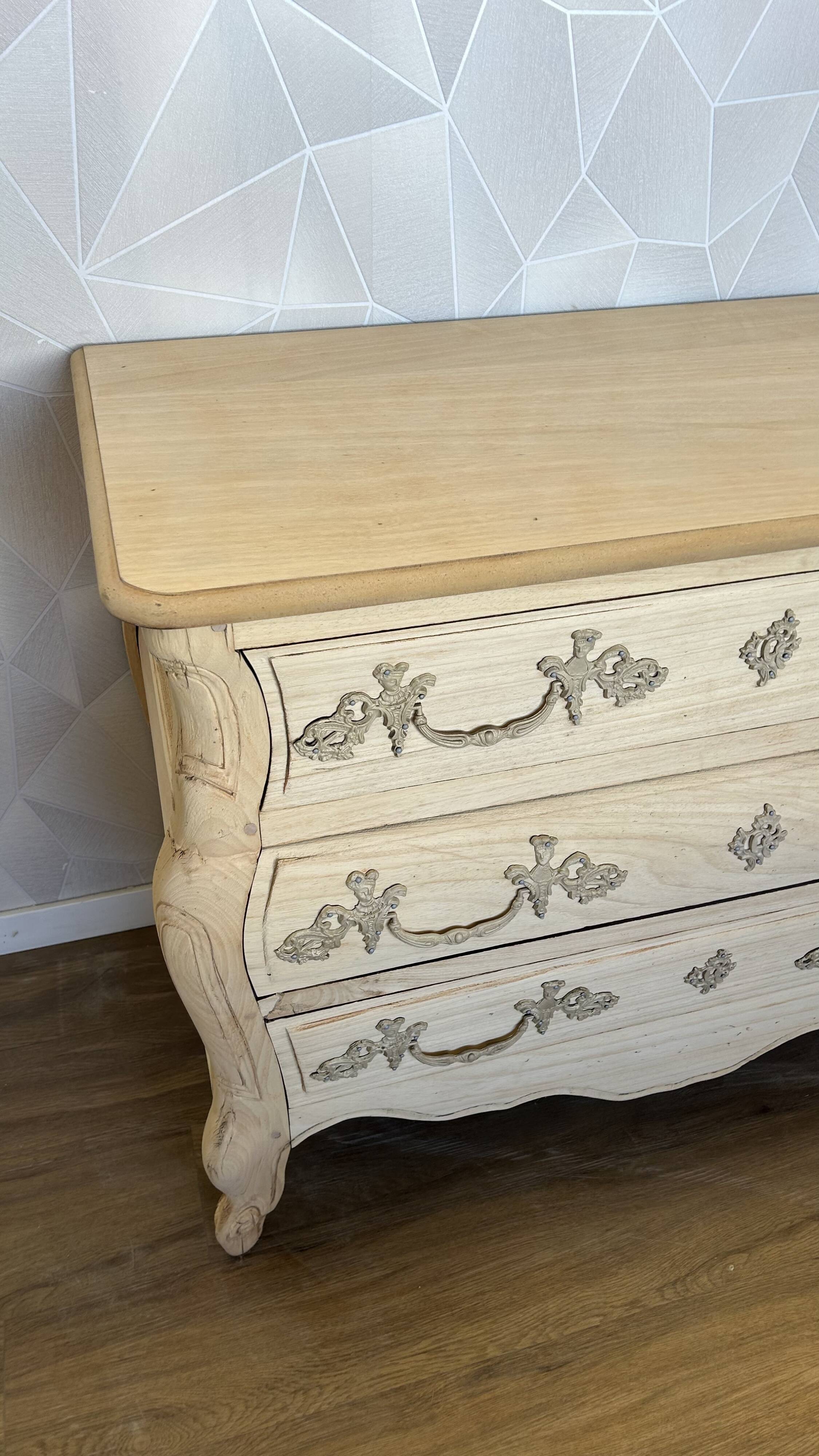 Antique Louis XV chest of drawers, airbrushed