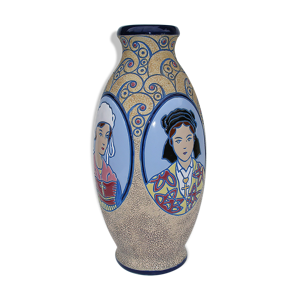 Vase art déco émaux - emile