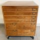 Vintage printer or schoolmaster workshop furniture from the 50s