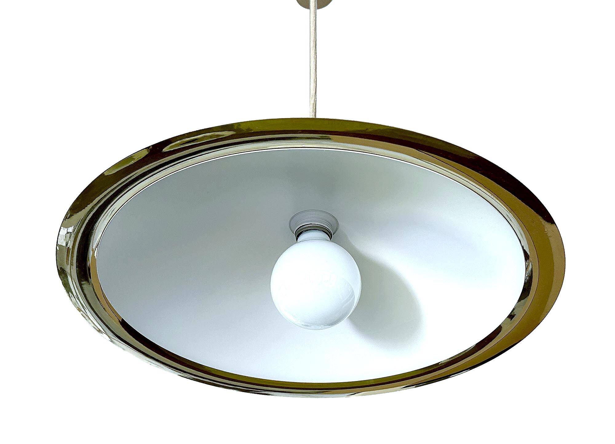Large Scandinavian Pendant Light in Brass