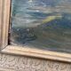 Old marine painting oil on canvas signed Y. Delaporte port entrance