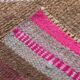 Pink Brown Vintage Runner Rug 94x299Cm