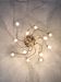 Mid century modern 3-level brass spiral brass chandelier, 1960s