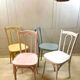Vintage Thonet bistro chairs – pastel colours