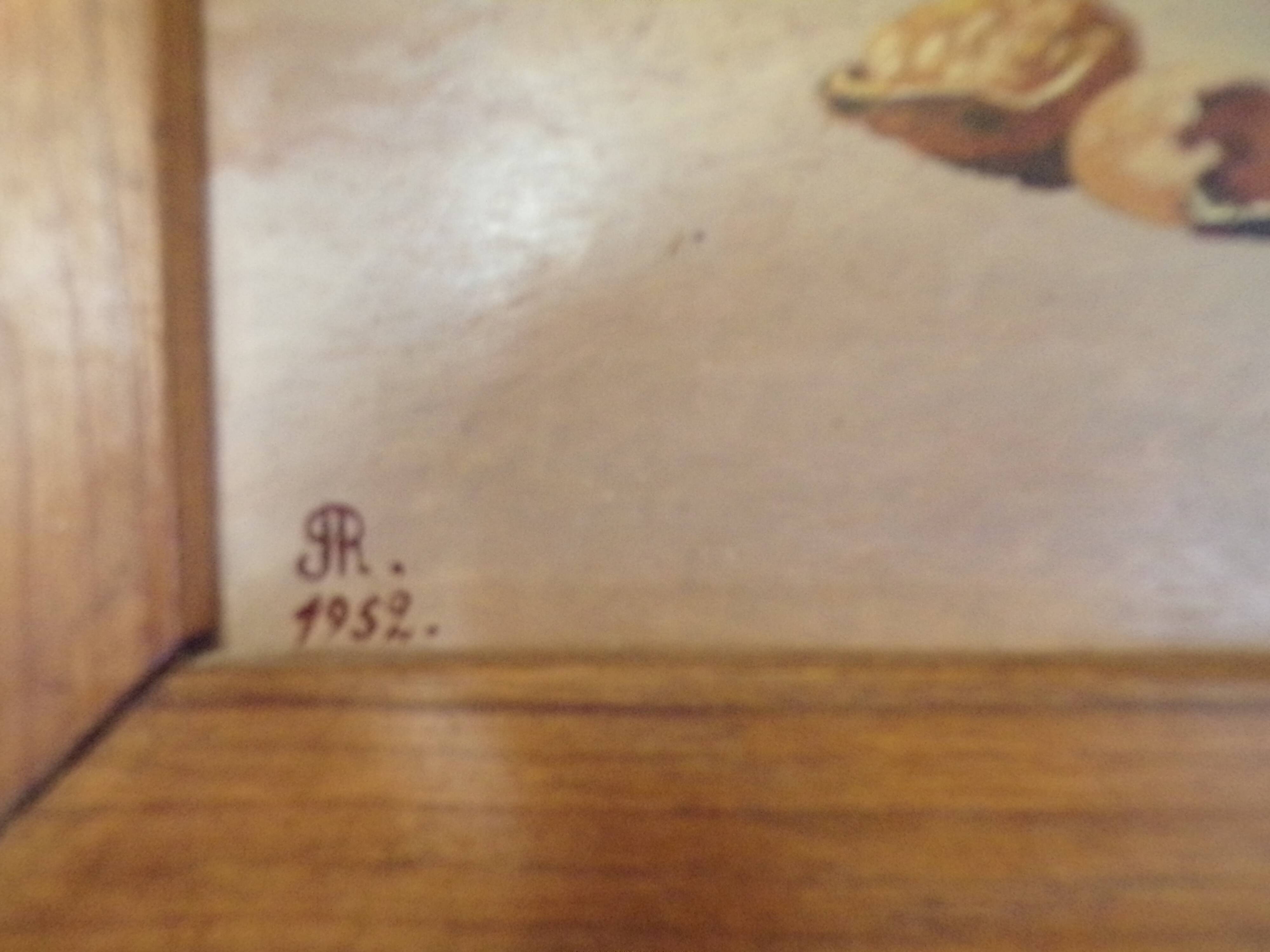 Still life on signed panel