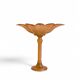 Art Nouveau Glass Compote Vase, Palm Tree Design, French, Early 20th-C