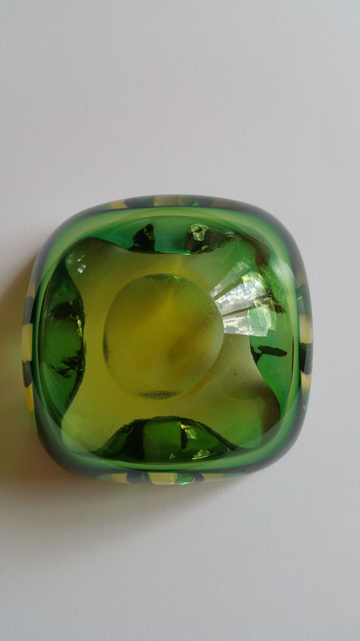 Sommerso ashtray in Murano glass, from the 60s