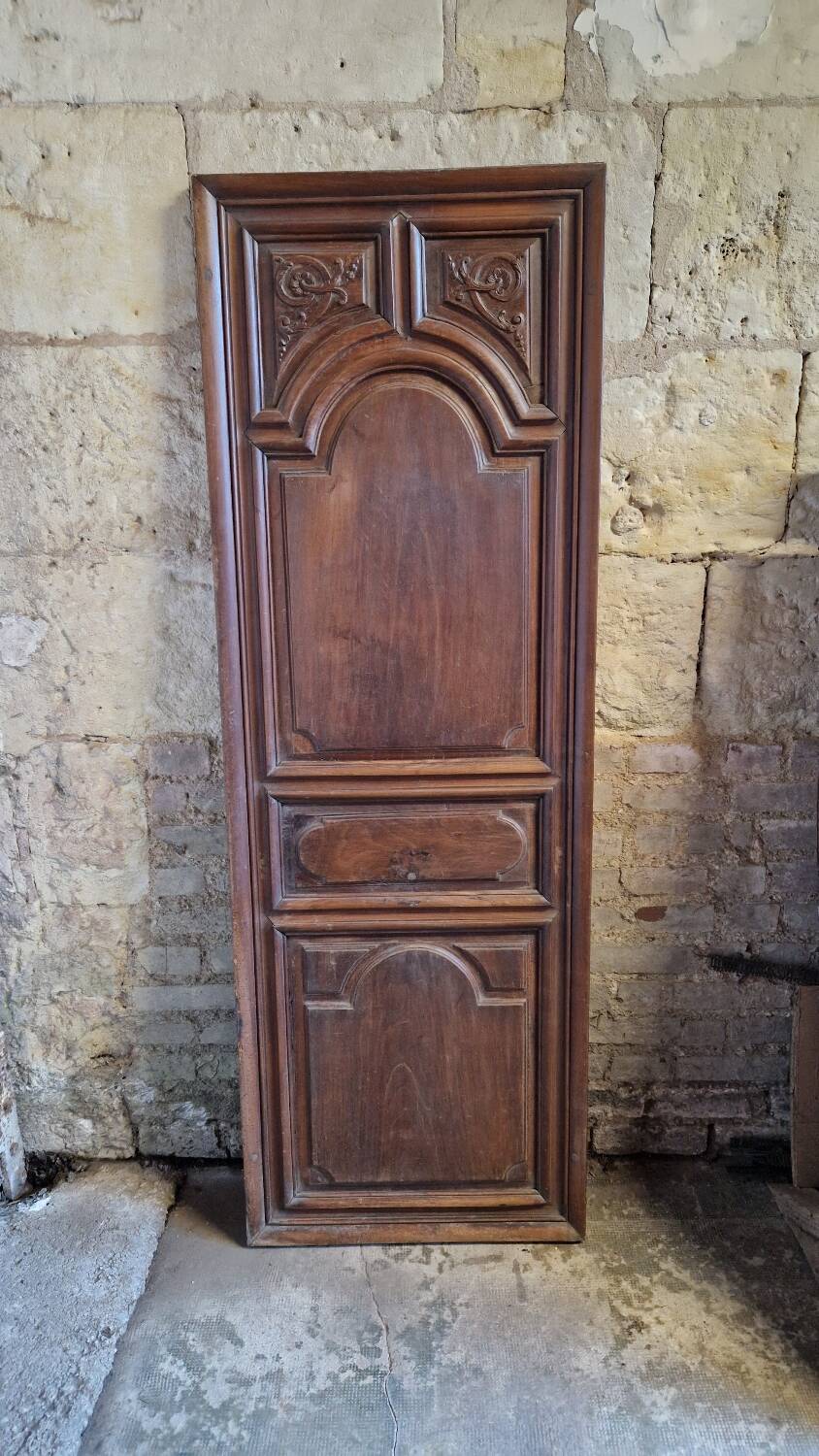 Old walnut door