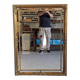 Louis XV style beaded mirror in gilded wood 115x85 cm