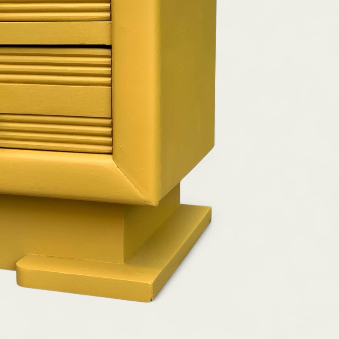 Art Deco ochre yellow chiffonier