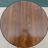 VINTAGE round coffee table in metal and wood