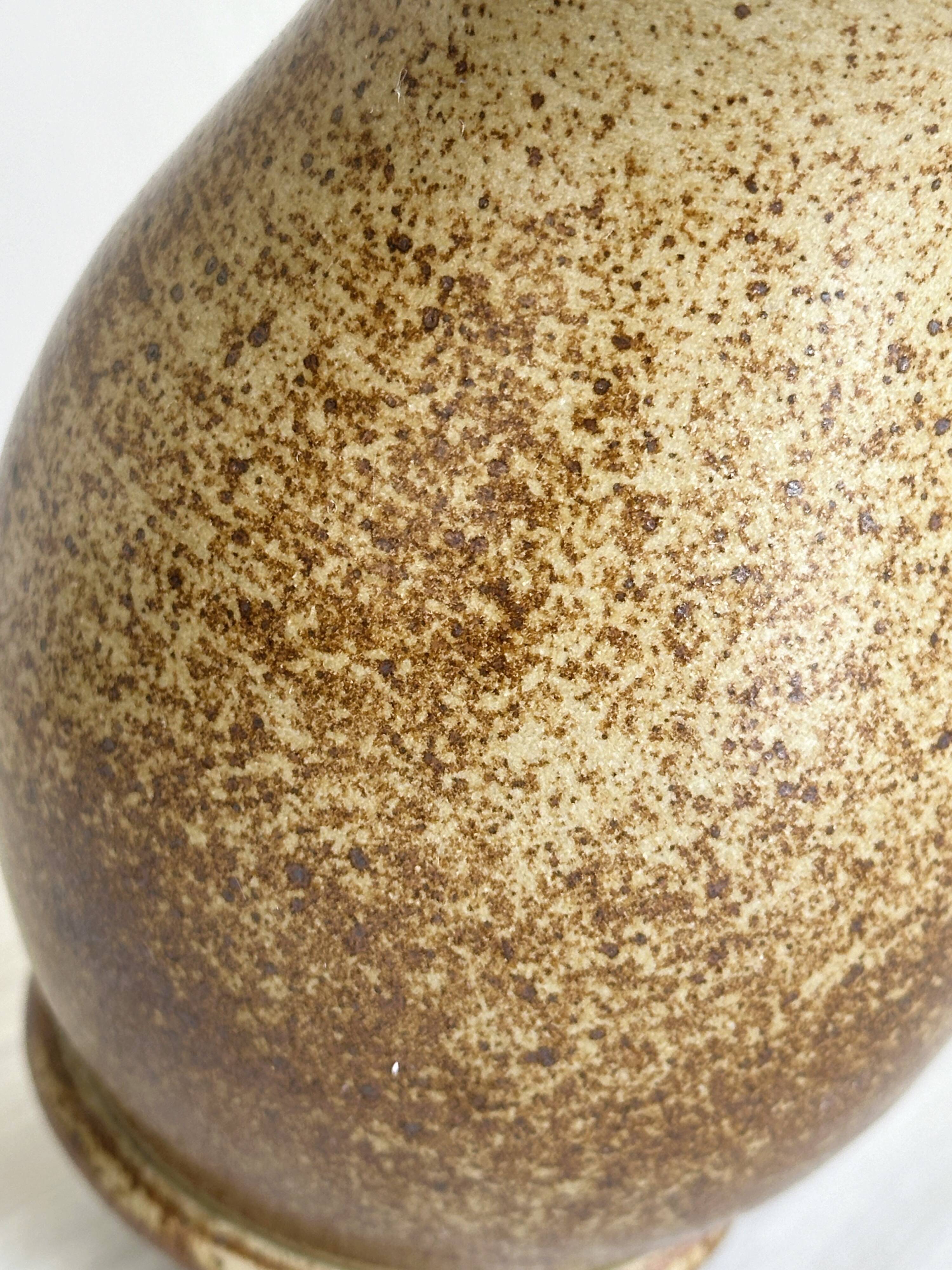 Small pyrite stoneware vase, rustic or country chic decoration