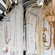 Italian Cascata chandelier with Murano drops, 1970s