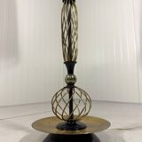 Austrian brass floor lamp pleated lampshade 1940-50’s
