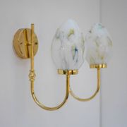 Vintage Scandinavian wall lights, 1980s, set of 2
