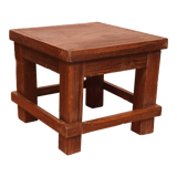 Old small Burmese teak workshop bedside table