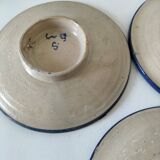 Trio of Moroccan glazed earthenware bowls
