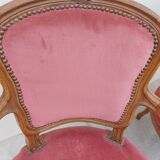 Série de 3 chaises Louis XV en chêne ancienne