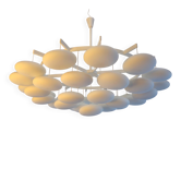 Impressive large modern cloud chandelier from the mid-century Milchhalle Vienna.