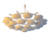 Impressive large modern cloud chandelier from the mid-century Milchhalle Vienna.