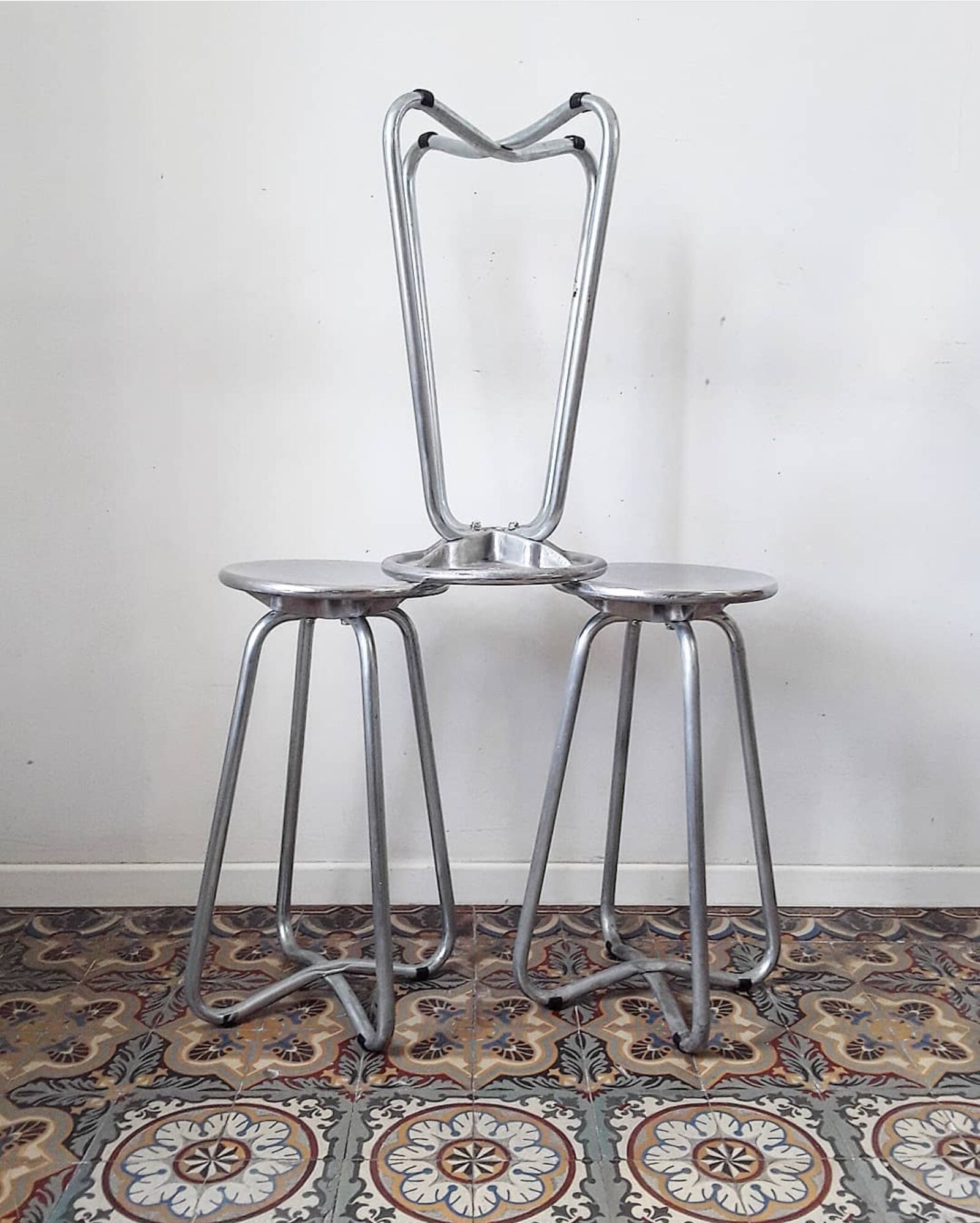 Set of 4 vintage habitat stools
