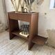 Jardinière années 50 palissandre constructiviste