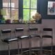 Chaise tabouret de bar chrome 1980
