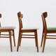 1960s Set of Three Danish Teak Chairs, Restored