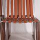 Suite de 6 chaises en cuir et chrome