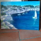 Acrylic canvas calanque Port Miou