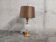 Brass And Opaline Pineapple Leaf Table Lamp 1960s