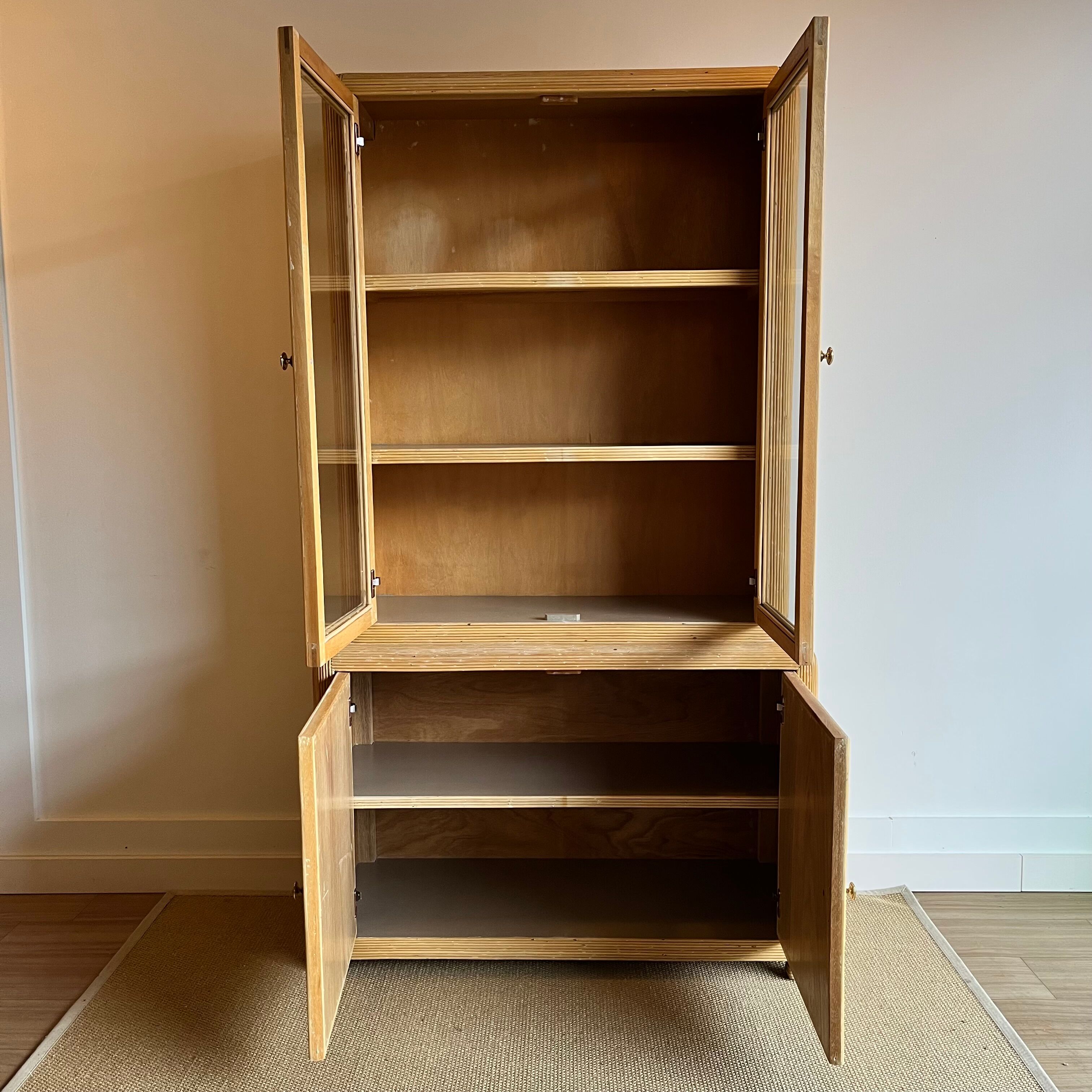 Showcase cabinet bamboo rattan Vivai del Sud