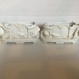 Pair old mini biscuit planters
