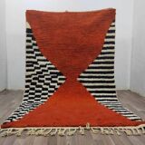 Azilal rug woven in natural wool 250cm x 150cm