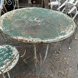 Wrought iron garden furniture