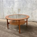Mid-Century Retro Round Coffee Table by Schreiber 1960s