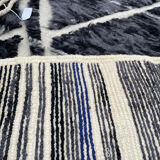 Carpet Black Handmade Wool Living Room, 260x380 cm