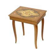 Italian Music Box Wooden Table Sorrento Sankyo