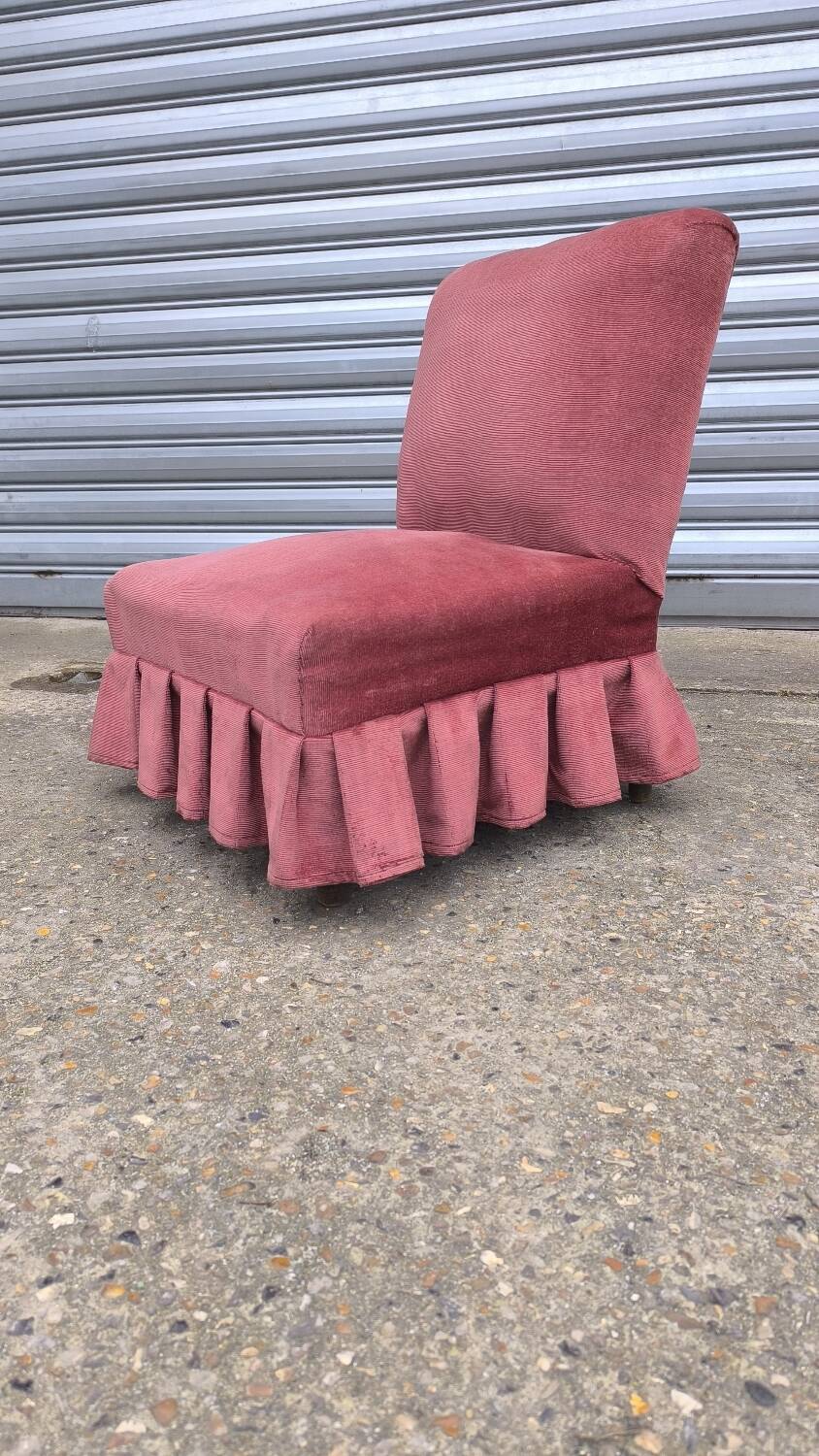 Pink velvet cocktail chair