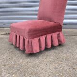 Pink velvet cocktail chair
