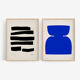 Pair of giclee prints, abstract wall art set of two, 50x70cm