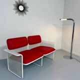 Old 2 seater sofa Italian design from the 70s Talin Vicenza metal per