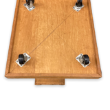 Table with two trays plant holder with midcentury wheel