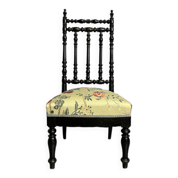 Antique Parlor Chair with Nobilis Floral Fabric