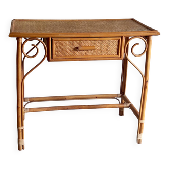 Bureau en rotin vintage - mid. XXème