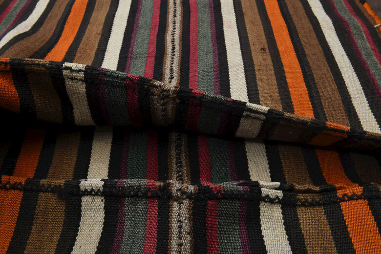 Vintage bath mat - Striped kilim
