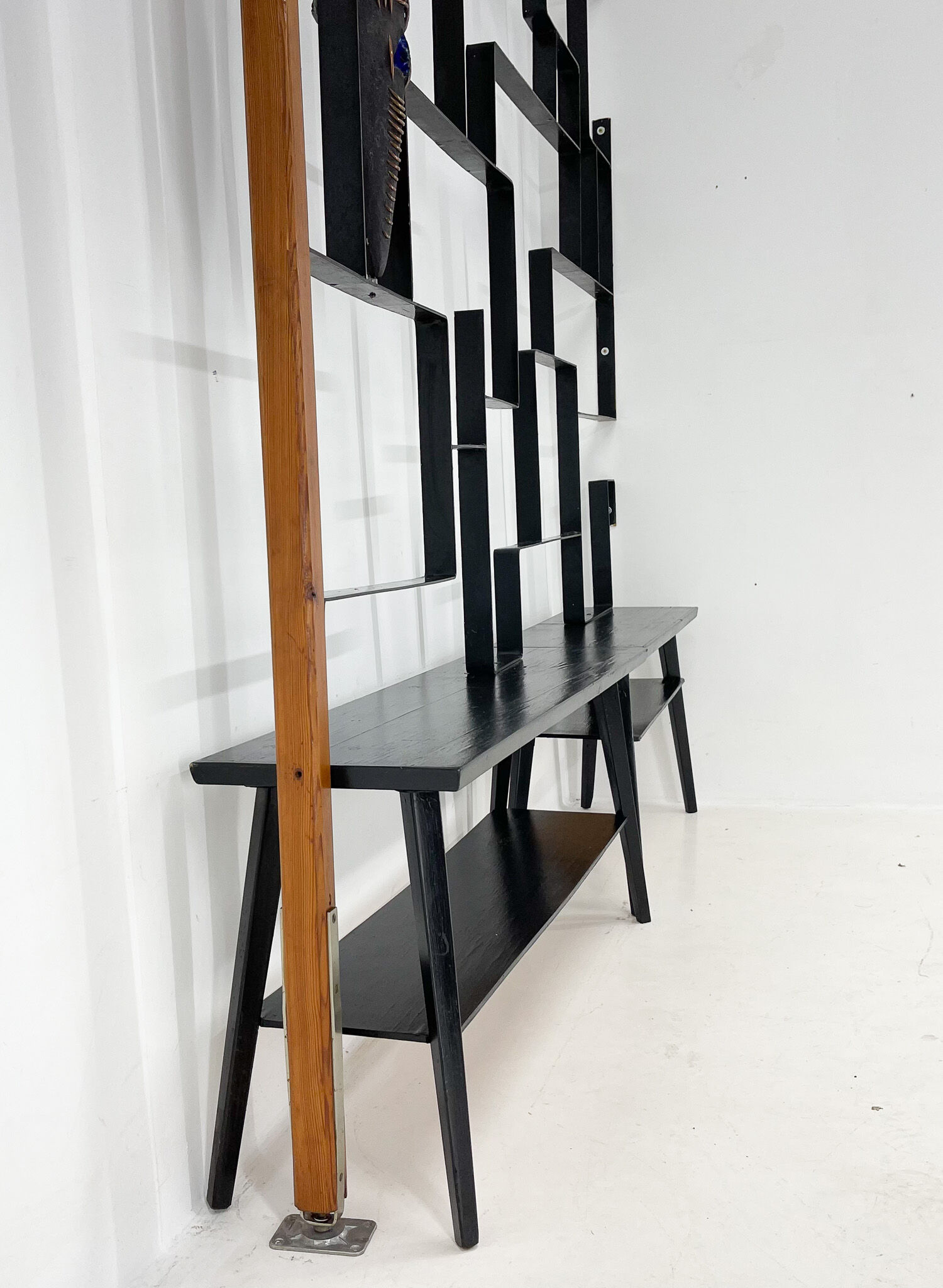 1960's art wall unit or room divider with sculpture by Jelínek