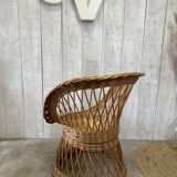 Vintage wicker armchair