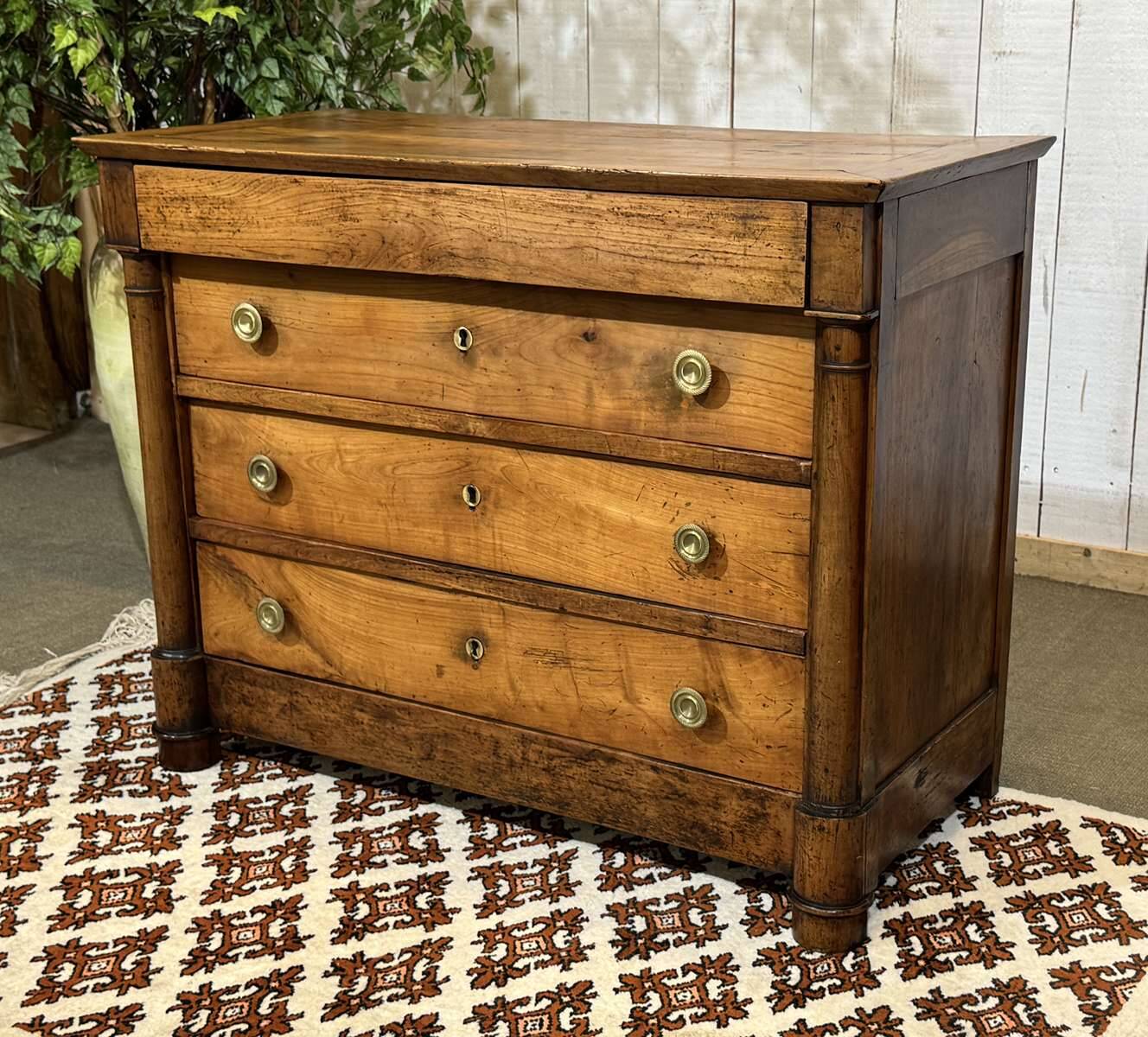 Commode Empire 19ème en merisier