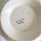 Poppies iron clay salad bowl, HB Choisy le Roi